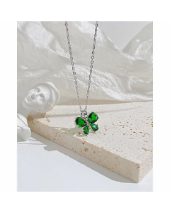 Fashion Plating Zircon Stainless Steel Necklaces Butterfly Stainless Steel Pendant Necklace 