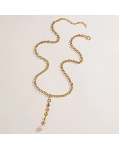 Tassel Plating Stainless Steel Necklaces Sweet Heart Shape Stainless Steel Necklace 