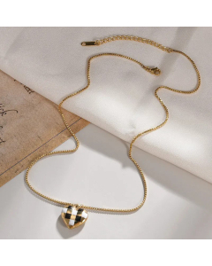 Fashion Plating Stainless Steel Necklaces Sun Heart Shape Stainless Steel Shell Necklace 
