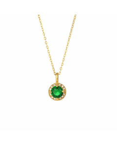 Retro Plating Zircon Stainless Steel Necklaces Geometric Stainless Steel Pendant Necklace 