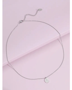 Casual Style Flower Stainless Steel Pendant Necklace Wholesale