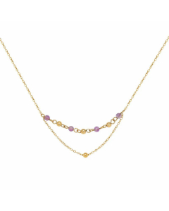 Fashion Plating Crystal Stainless Steel Necklaces Geometric Titanium Steel Necklace 
