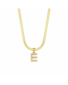 Lady Plating Artificial Pearls Stainless Steel Necklaces Letter Stainless Steel Necklace 