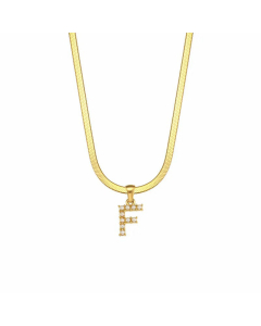 Lady Plating Artificial Pearls Stainless Steel Necklaces Letter Stainless Steel Necklace 