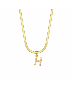 Lady Plating Artificial Pearls Stainless Steel Necklaces Letter Stainless Steel Necklace 