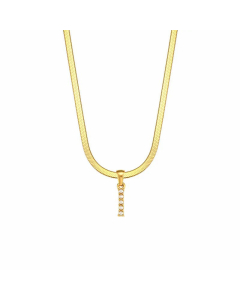 Lady Plating Artificial Pearls Stainless Steel Necklaces Letter Stainless Steel Necklace 