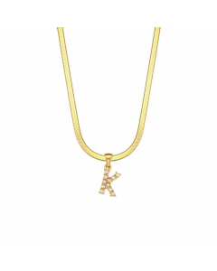 Lady Plating Artificial Pearls Stainless Steel Necklaces Letter Stainless Steel Necklace 