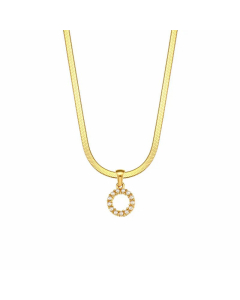 Lady Plating Artificial Pearls Stainless Steel Necklaces Letter Stainless Steel Necklace 