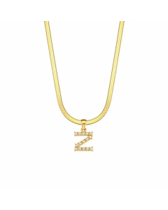 Lady Plating Artificial Pearls Stainless Steel Necklaces Letter Stainless Steel Necklace 