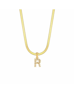 Lady Plating Artificial Pearls Stainless Steel Necklaces Letter Stainless Steel Necklace 