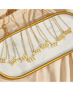 Fashion Plating Stainless Steel Necklaces Number Stainless Steel Necklace 