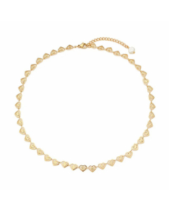 Sweet Heart Shape Stainless Steel Necklace Pearl Tail Chain Heart Necklace Bracelet
