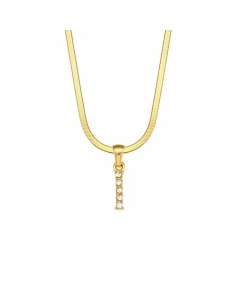 Lady Plating Zircon Stainless Steel Necklaces Letter Stainless Steel Necklace 