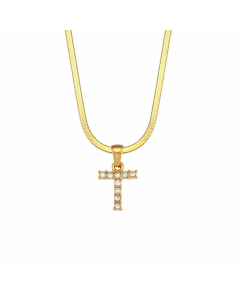 Lady Plating Zircon Stainless Steel Necklaces Letter Stainless Steel Necklace 