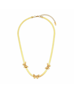 Retro Geometric Plating Stainless Steel Necklaces Butterfly Stainless Steel Necklace 