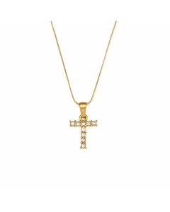Lady Plating Stainless Steel Necklaces Letter With Zircon Stainless Steel Necklace 