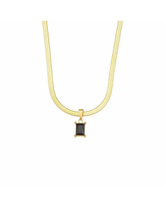 Lady Square Stainless Steel Necklace Plating Zircon Stainless Steel Necklaces