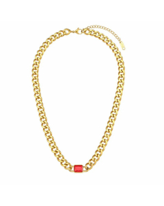 Fashion Plating Zircon Stainless Steel Necklaces Square Stainless Steel Necklace