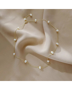 Modern Style Geometric Stainless Steel Plating Artificial Pearl Necklace