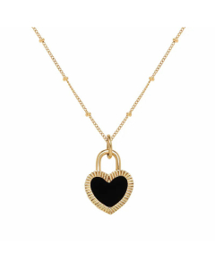 Fashion Plating Stainless Steel Necklaces Heart Shape Titanium Steel Necklace 