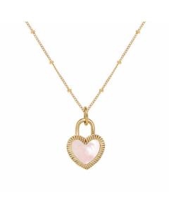 Fashion Plating Stainless Steel Necklaces Heart Shape Titanium Steel Necklace 