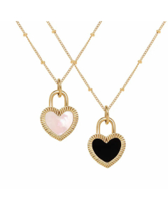 Fashion Plating Stainless Steel Necklaces Heart Shape Titanium Steel Necklace 