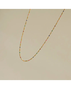 Basic Beaded Stainless Steel Necklaces Geometric Titanium Steel Necklace 