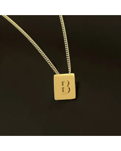 Retro Plating Stainless Steel Necklaces 26 Letter Stainless Steel Necklace 
