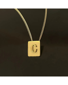Retro Plating Stainless Steel Necklaces 26 Letter Stainless Steel Necklace 