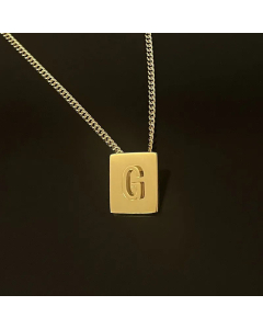Retro Plating Stainless Steel Necklaces 26 Letter Stainless Steel Necklace 