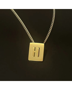 Retro Plating Stainless Steel Necklaces 26 Letter Stainless Steel Necklace 