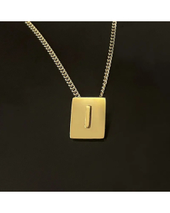 Retro Plating Stainless Steel Necklaces 26 Letter Stainless Steel Necklace 