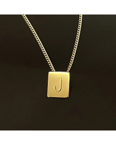 Retro Plating Stainless Steel Necklaces 26 Letter Stainless Steel Necklace 