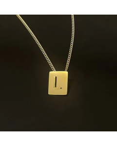 Retro Plating Stainless Steel Necklaces 26 Letter Stainless Steel Necklace 