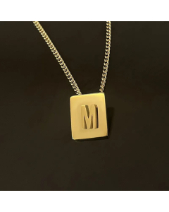 Retro Plating Stainless Steel Necklaces 26 Letter Stainless Steel Necklace 