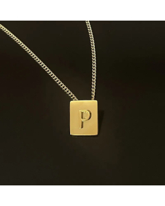 Retro Plating Stainless Steel Necklaces 26 Letter Stainless Steel Necklace 