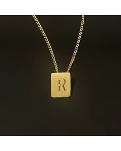 Retro Plating Stainless Steel Necklaces 26 Letter Stainless Steel Necklace 