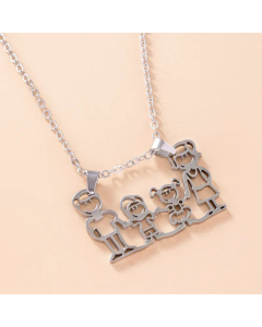 Fine Jewelry Simple Style Portrait Cartoon Character Plating Stainless Steel Necklace 