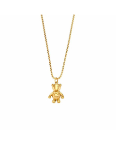 Cute Dog Plating Stainless Steel Necklaces Bear Stainless Steel Pendant Necklace 