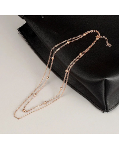 Fashion Ball Titanium Steel Layered Necklaces Plating Stainless Steel Necklaces