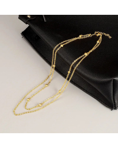 Fashion Ball Titanium Steel Layered Necklaces Plating Stainless Steel Necklaces