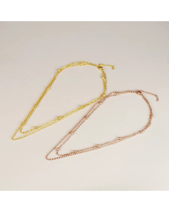 Fashion Ball Titanium Steel Layered Necklaces Plating Stainless Steel Necklaces