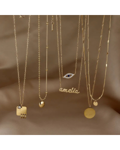 Modern Style Plating Stainless Steel Necklaces Geometric Titanium Steel Necklace 