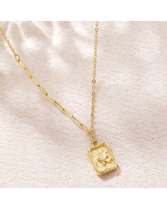 Plating Stainless Steel Necklaces Sweet Butterfly Titanium Steel Pendant Necklace 