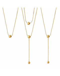 Fashion Bead Pendant Titanium Steel Necklace Fine Jewelry From Colorza