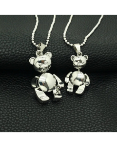 Simple Style Plating Stainless Steel Necklaces Bear Stainless Steel Necklace
