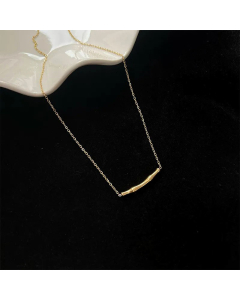 Simple Style Plating Stainless Steel Necklaces Bamboo Stainless Steel Necklace