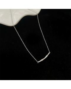 Simple Style Plating Stainless Steel Necklaces Bamboo Stainless Steel Necklace