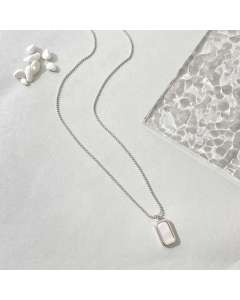 Simple Style Square Stainless Steel Necklace Plating Shell Stainless Steel Necklaces