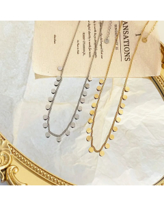 Simple Style Round Stainless Steel Necklace Plating Fine Necklaces